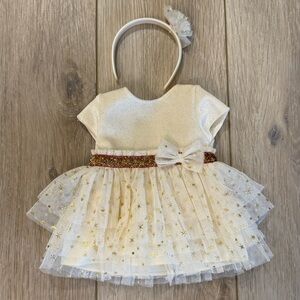 AMERICAN GIRL DOLL | Golden Twinkle Dress for Bitty Baby Doll